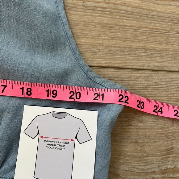 Sonoma Life+Style Weathered Denim Sleeveless Top, XL - Boho Chic! - Picture 12 of 12